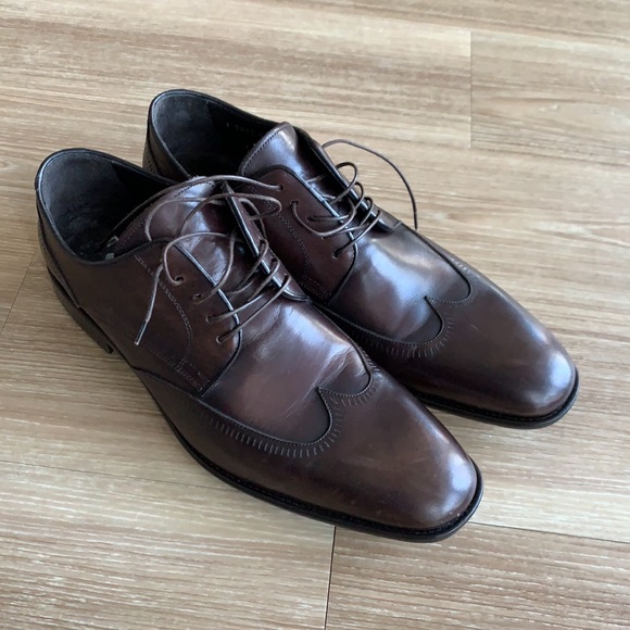 John Varvatos handmade in Italy 10.5M lace up wingtip men’s dress shoes main image 10